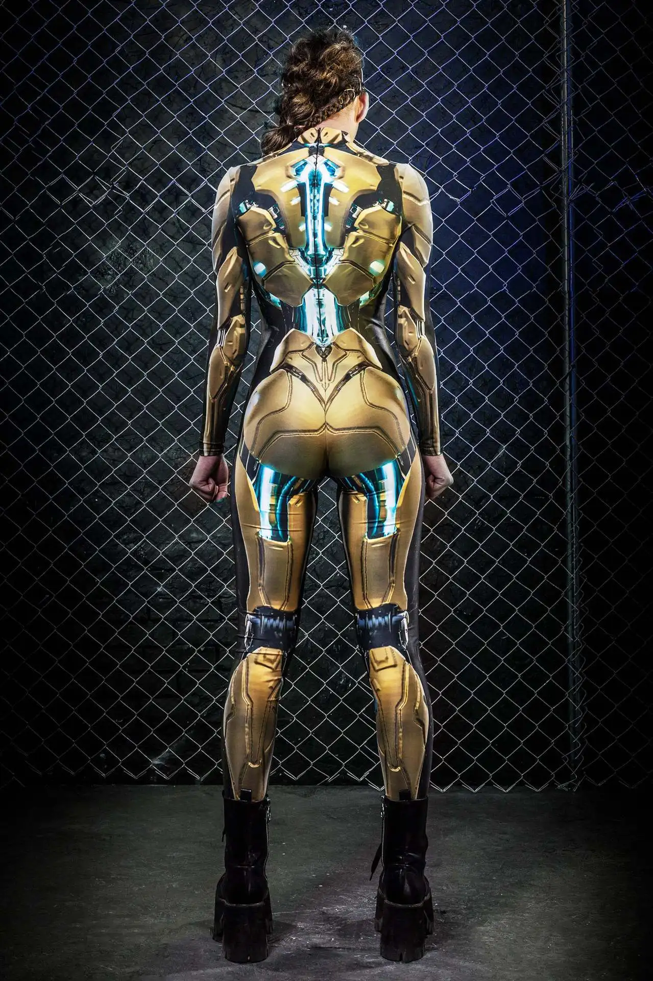 

Futuristic Tech Robot Costume Festival Costume Sexy Tights Sci-fi Show Costume Women