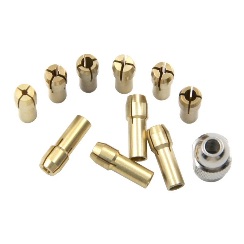 

Brass Chuck Silver Nut Electric Grinding Bit Clip Mini Drill Chuck Accessories