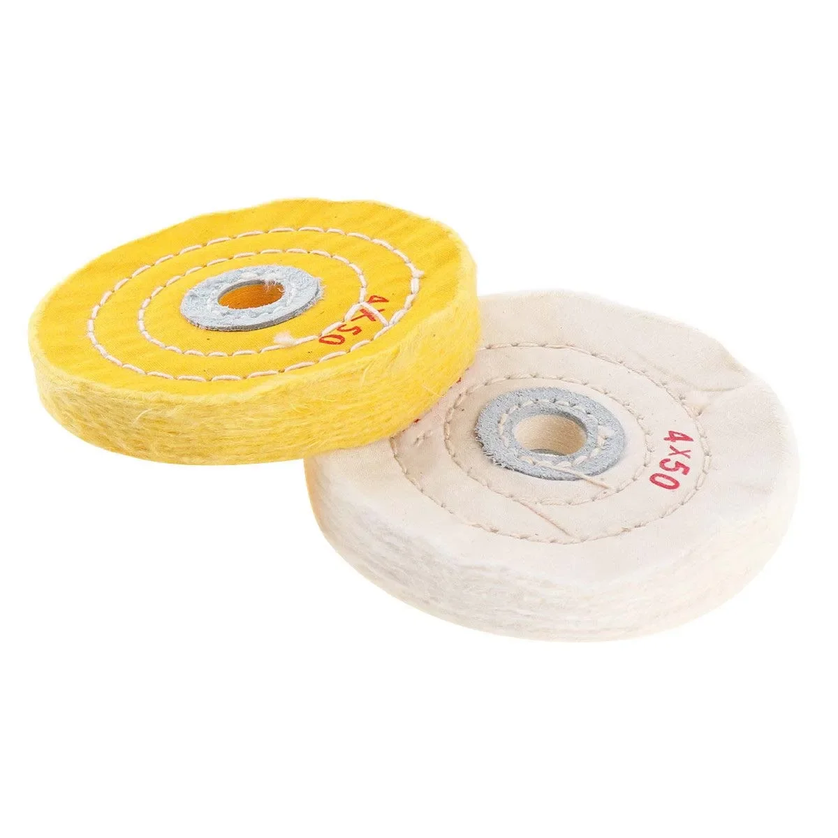 Комплект подушечек байковый белый желтый 15 мм набор полировальных кругов 4 дюйма