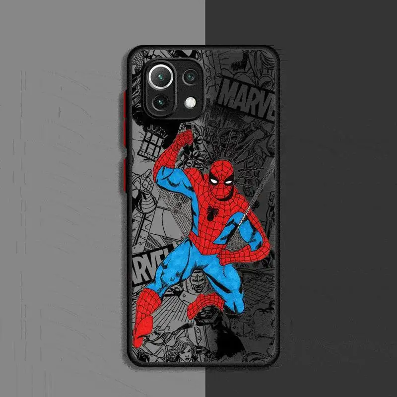Чехол для телефона с героями аниме Marvel Человек-паук Xiaomi Redmi 13C1 2 5G 10C 12C 9 10 9A 9T 9C A1 A2