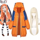 Аниме Косплей Костюм Yomoduki Runa Kakegurui компульсивный геймбер Runa стандартный оранжевый пиджак с капюшоном JK униформа для косплея на Хэллоуин