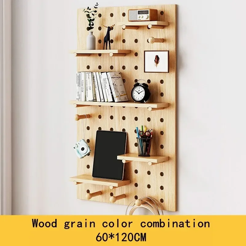 Домашний декор деревянная перфорированная доска полка настенный дисплей
