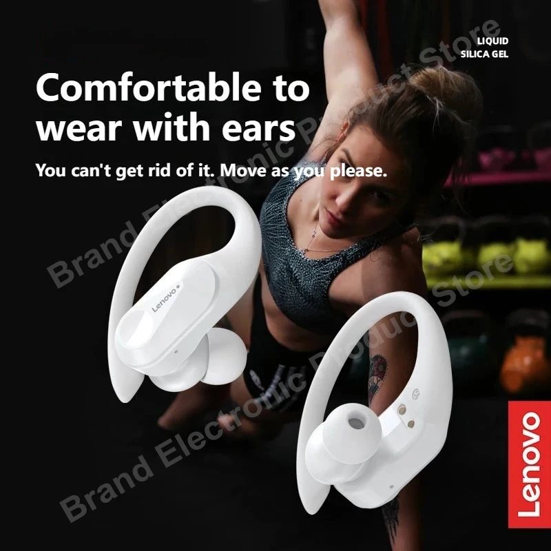 Оригинальные спортивные TWS наушники Lenovo LP7 LP75 с микрофоном Bluetooth V5.3 беспроводные
