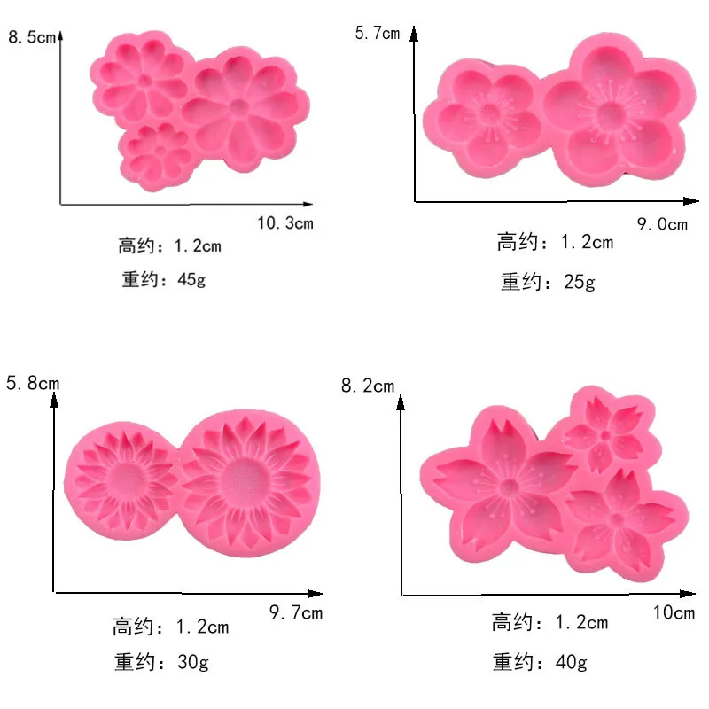 Цветочная серия силиконовая форма для помадки инструменты украшения тортов на