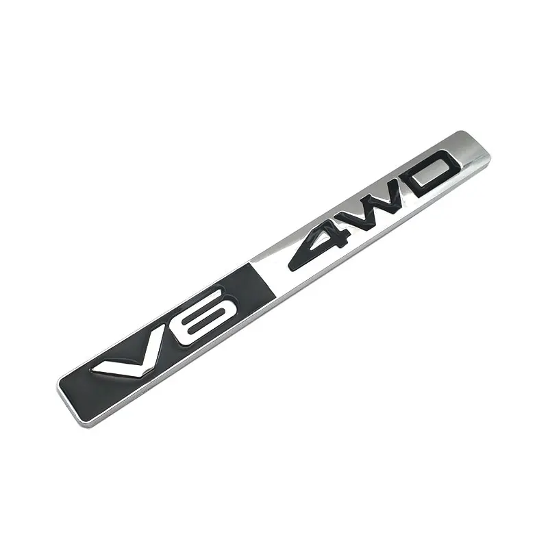 

Car Styling Metal V6 4WD Logo Emblem off-road Auto Badge Sticker SUV Sport Trunk Decal