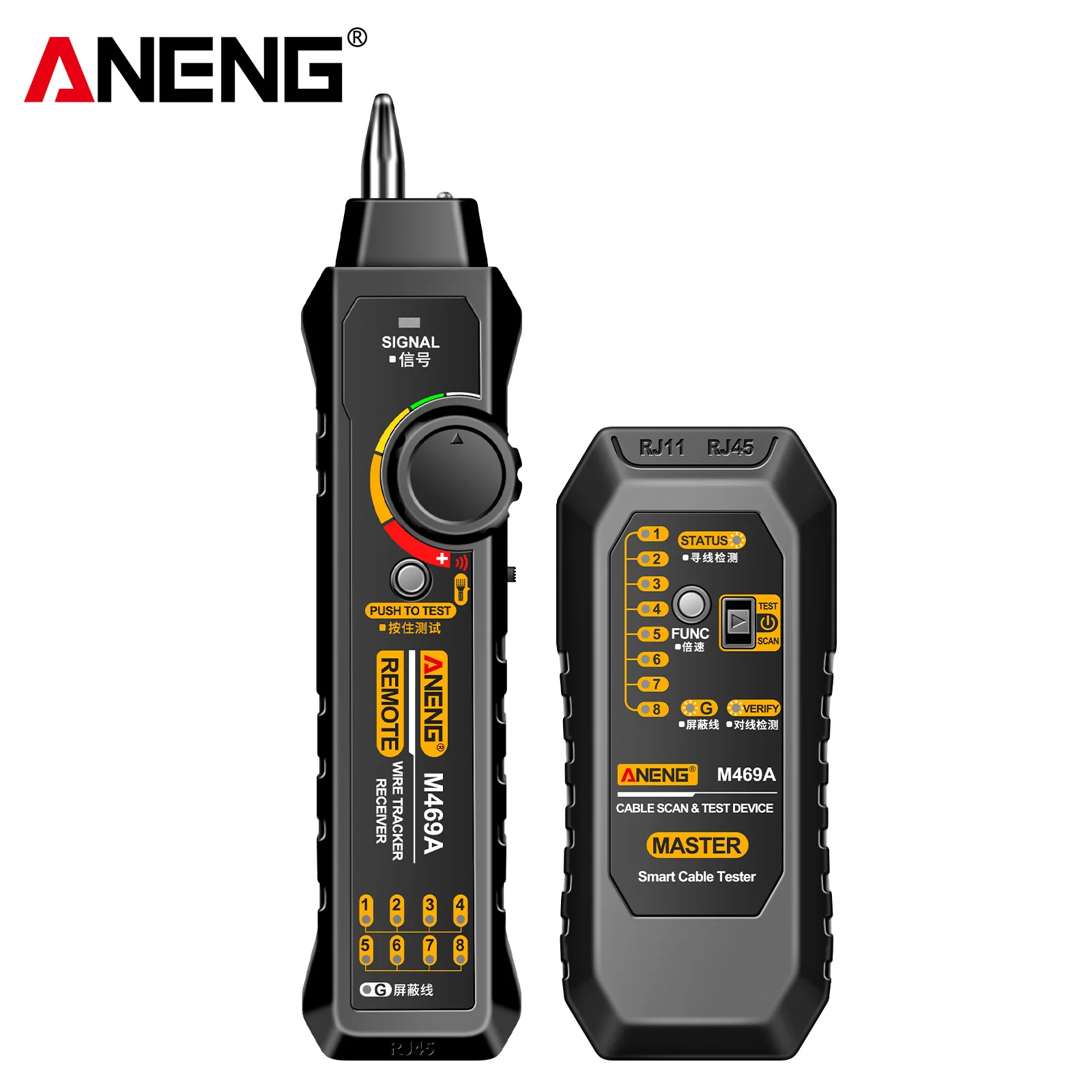 

ANENG M469A Wire Tester Cable Tracker Line Finder Multifunction Wire Tracker LAN Network Anti-Interference Testing Instrument
