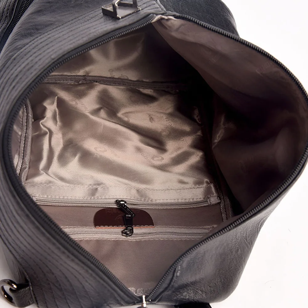 Рюкзак женский из овечьей кожи сумка на плечо для девушек большой