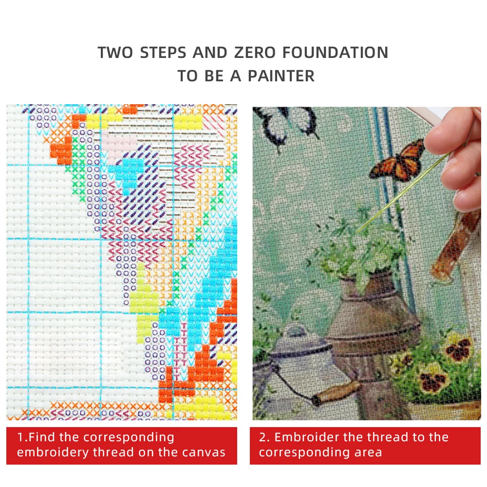 Набор для вышивки крестом 11CT с изображением красивой девушки