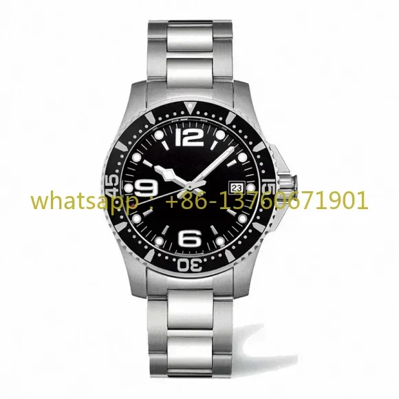 Роскошные новые мужские часы Concas Дайвинг Автоматические механические черные