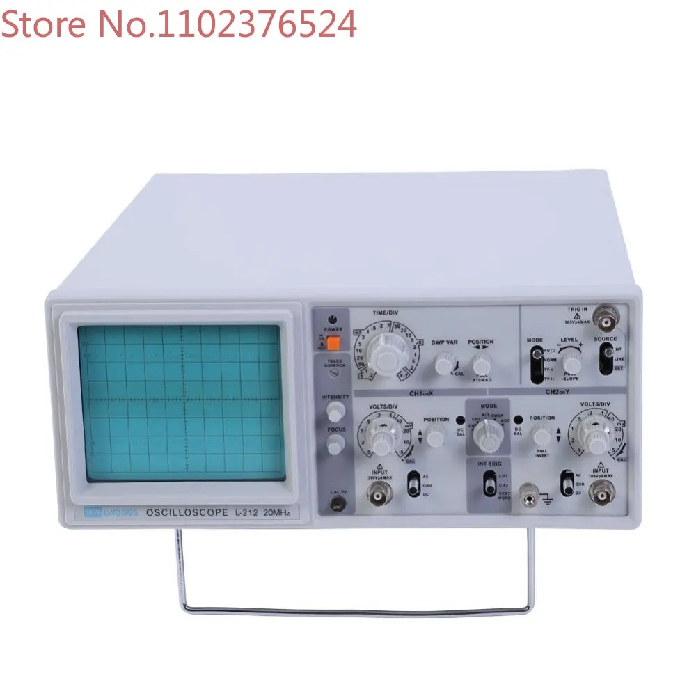

LW L-212 20MHZ Laboratory Dual Channel Analog Oscilloscope Portable Oscilloscope
