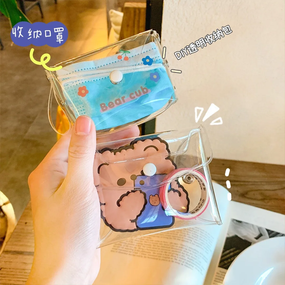 

Ins Transparent Fashion Coin Purse Women PVC Clear Short Purse Glitter Wallet Ladies Jelly Bag Card Case Holder Pad Pouch Purse
