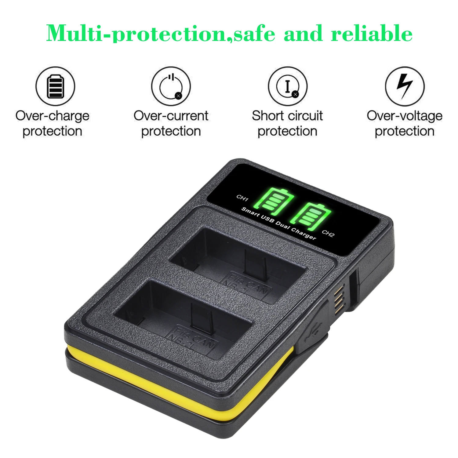 NB-2L NB2L NB2LH Литий-ионный аккумулятор и двойное зарядное устройство USB для Canon 350D 400D G7