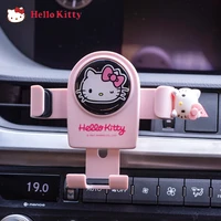 kawaii sanrio accessories car bracket hello kittys cute beauty mobile phone support air outlet universal toys for girls gift