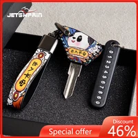 for aprilia gpr150 drd apr125 new leather motorcycle keychain chinese style key holder keyring panda key chains lanyard gife