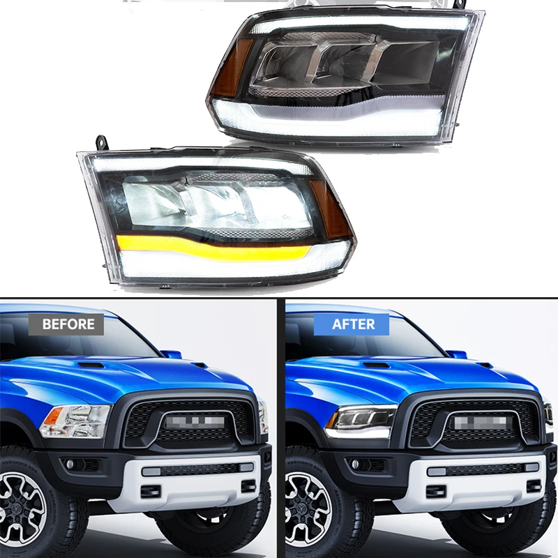 

Head Lights Full LED For Dodge RAM1500 RAM2500 RAM3500 2009-2019 For Dodge RAM1500 CLASSIC 2019-2021 Head Lamp Car Styling