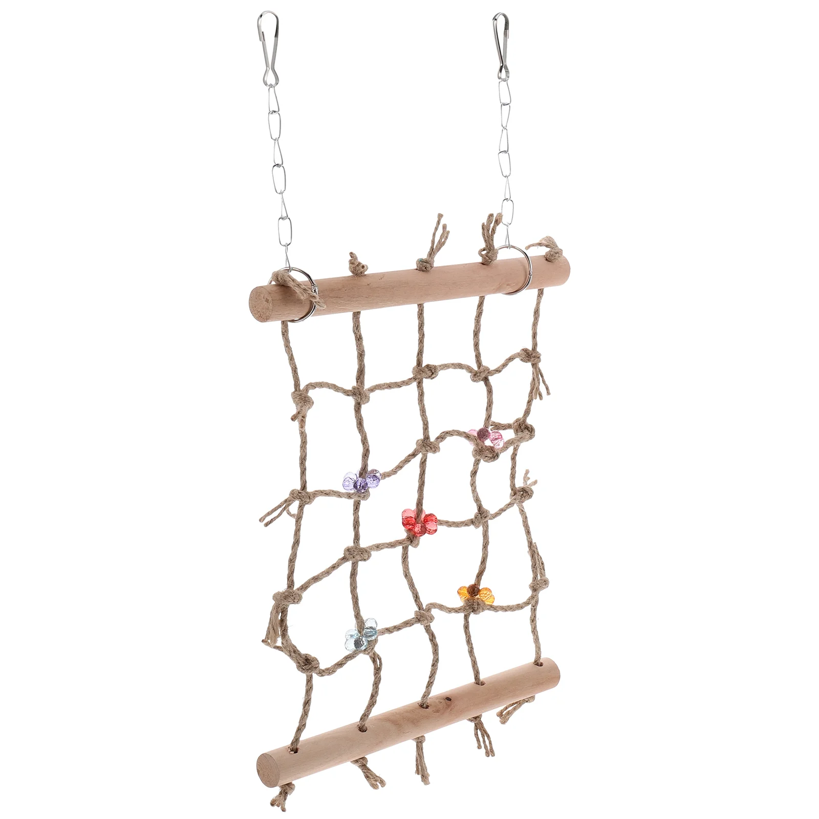 

Parrot Climbing Bird Toy Rope Toys Net Chewing Swing Chew Cage Plaything Ladder Accessories Conures Sisal Hanging Bite