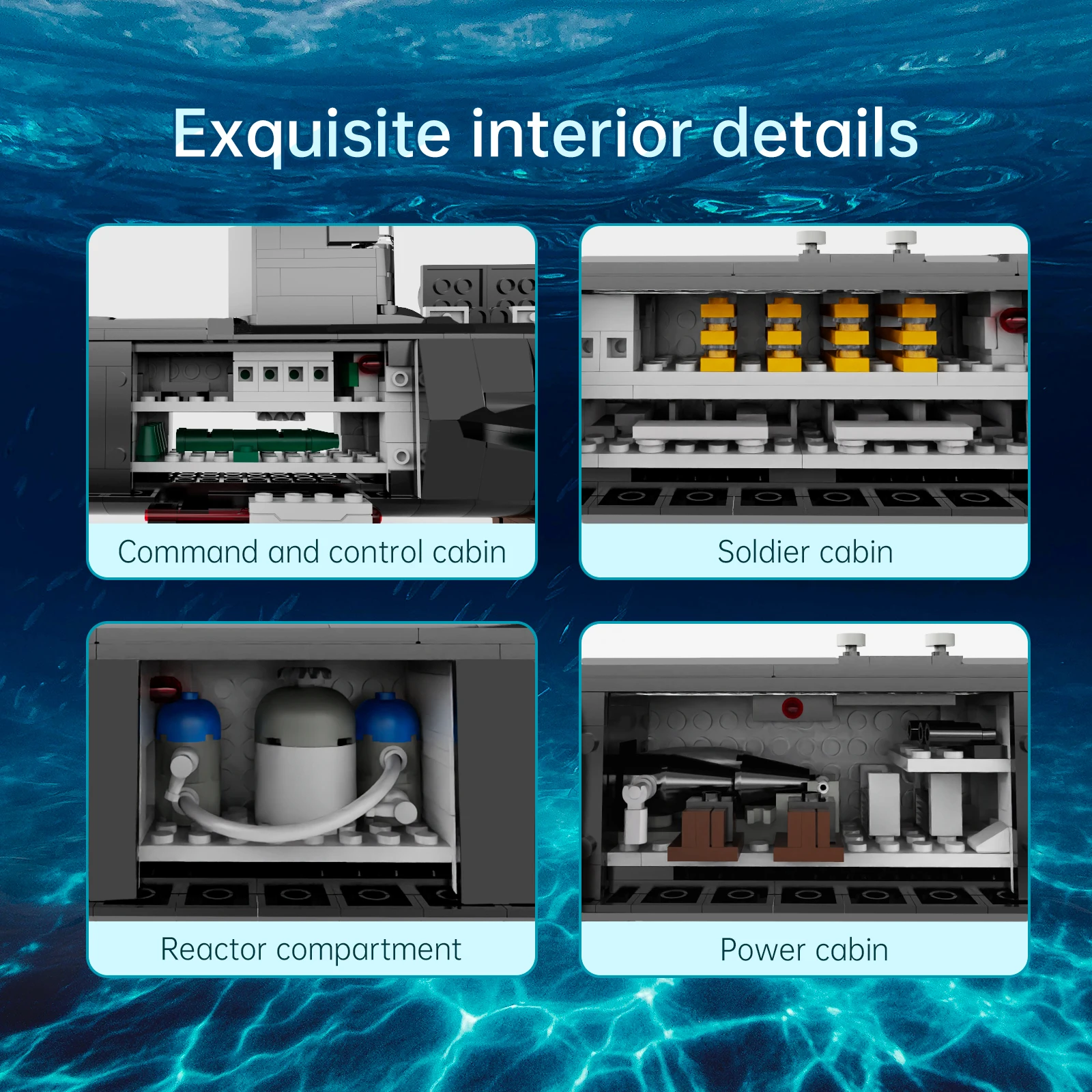 Военный стратегический набор строительных блоков для ядерной подводной лодки