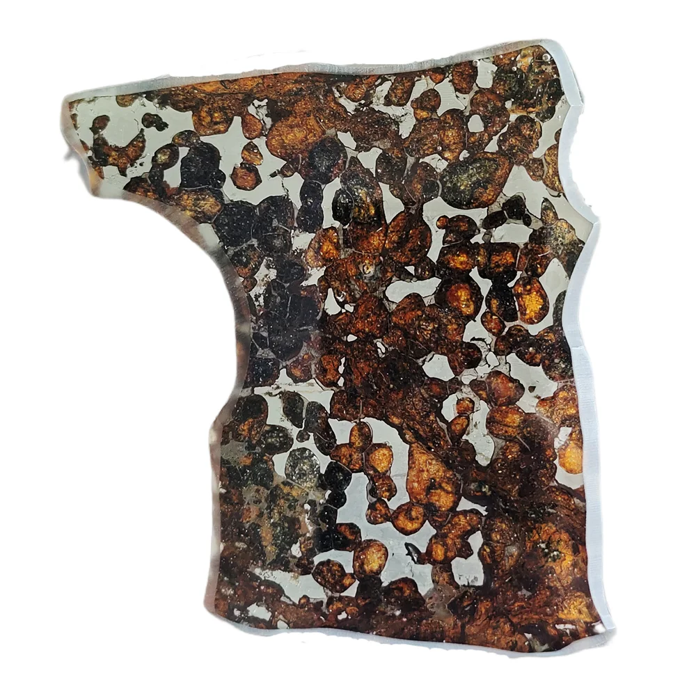 

58.3g SERICHO Pallasite Olive Meteorite Slices Natural Meteorite Material Sliced Collection - From Kenya - CA18
