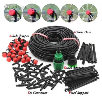 MUCIAKIE 50M-5M DIY Drip Irrigation System Automatic Watering Garden Hose Micro Drip Watering Kits with Adjustable Drippers 1