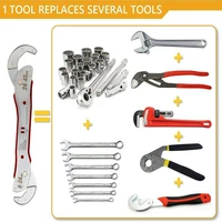 9 45mm adjustable multi function spanner hand tool wrench tools universal wrench pipe home hand tool plumbers repair tools