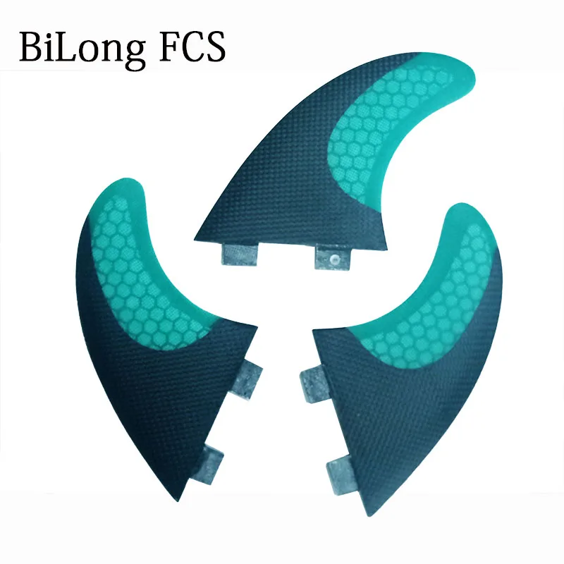 Плавники для серфинга BiLong FCS двойные плавники из стеклопластика G5 с углеродным