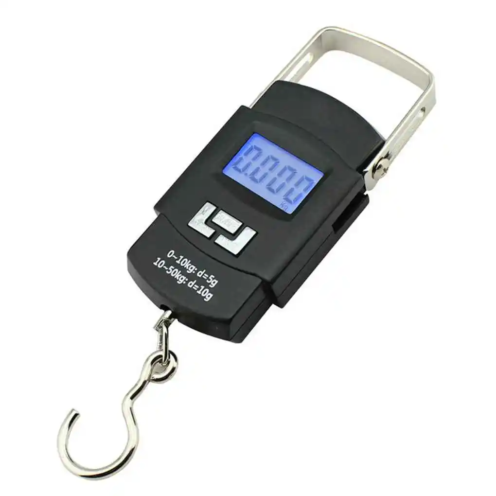 

WH-A08L 50kg x 10g Capacity Mini Digital Luggage Scale Hand Held LCD Electronic Hanging Scale Luggage Weighting Device