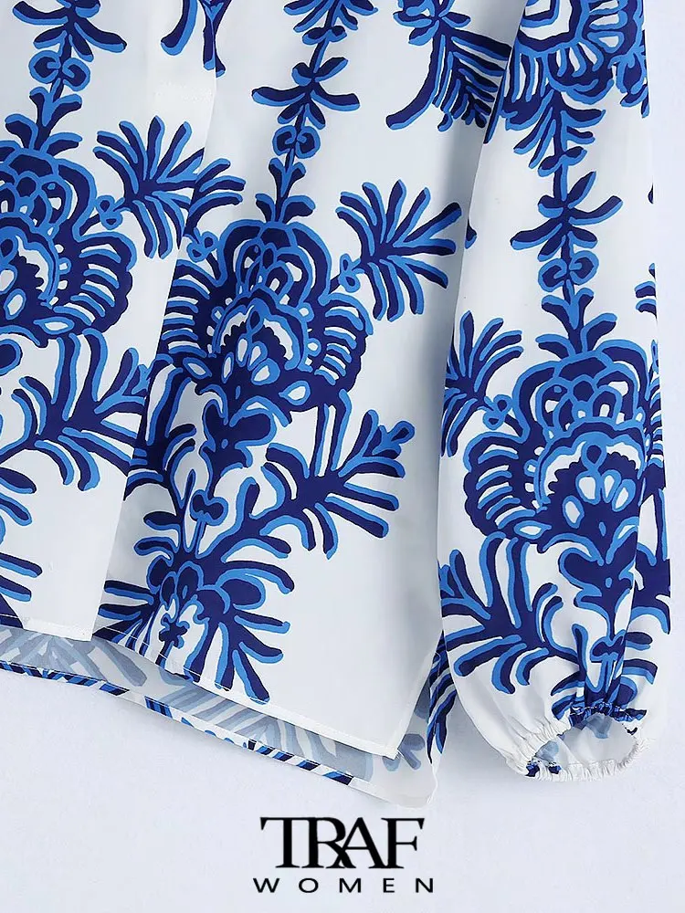 Блузка Женская Асимметричная с длинным рукавом и принтом Тотем | одежда