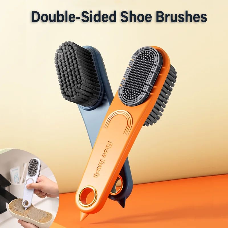 

Щетка для обуви и одежды, двусторонняя щетка для домашнего белья, мягкая щетка для чистки белья, чистящие инструменты для глубокой щетины