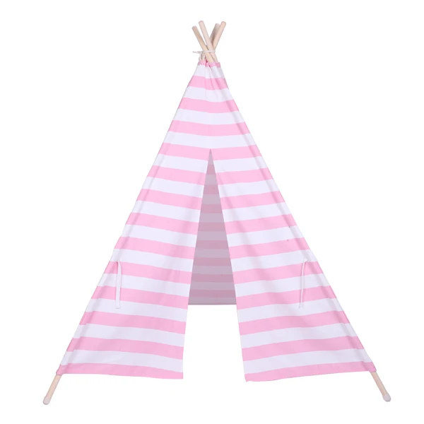 

Outdoor Indian Tent Children Teepee Tent Dollhouse with Small Coloured Flags