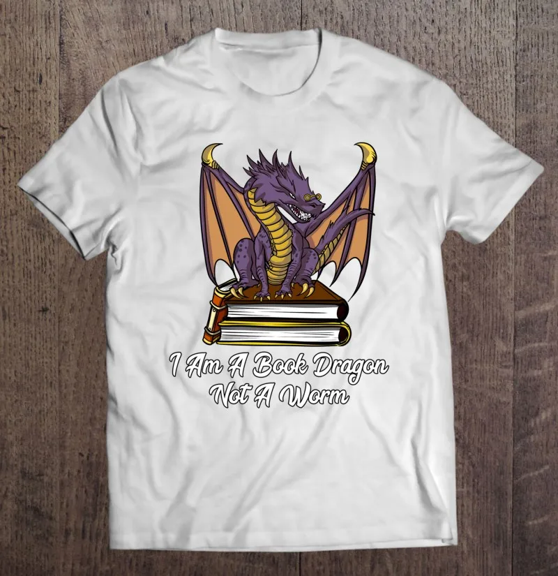 

Забавный детский пуловер I Am Book Dragon Not Worm для мальчиков с надписью «I Am Book», мужские футболки, черная футболка, Милый хлопковый винтажный Топ