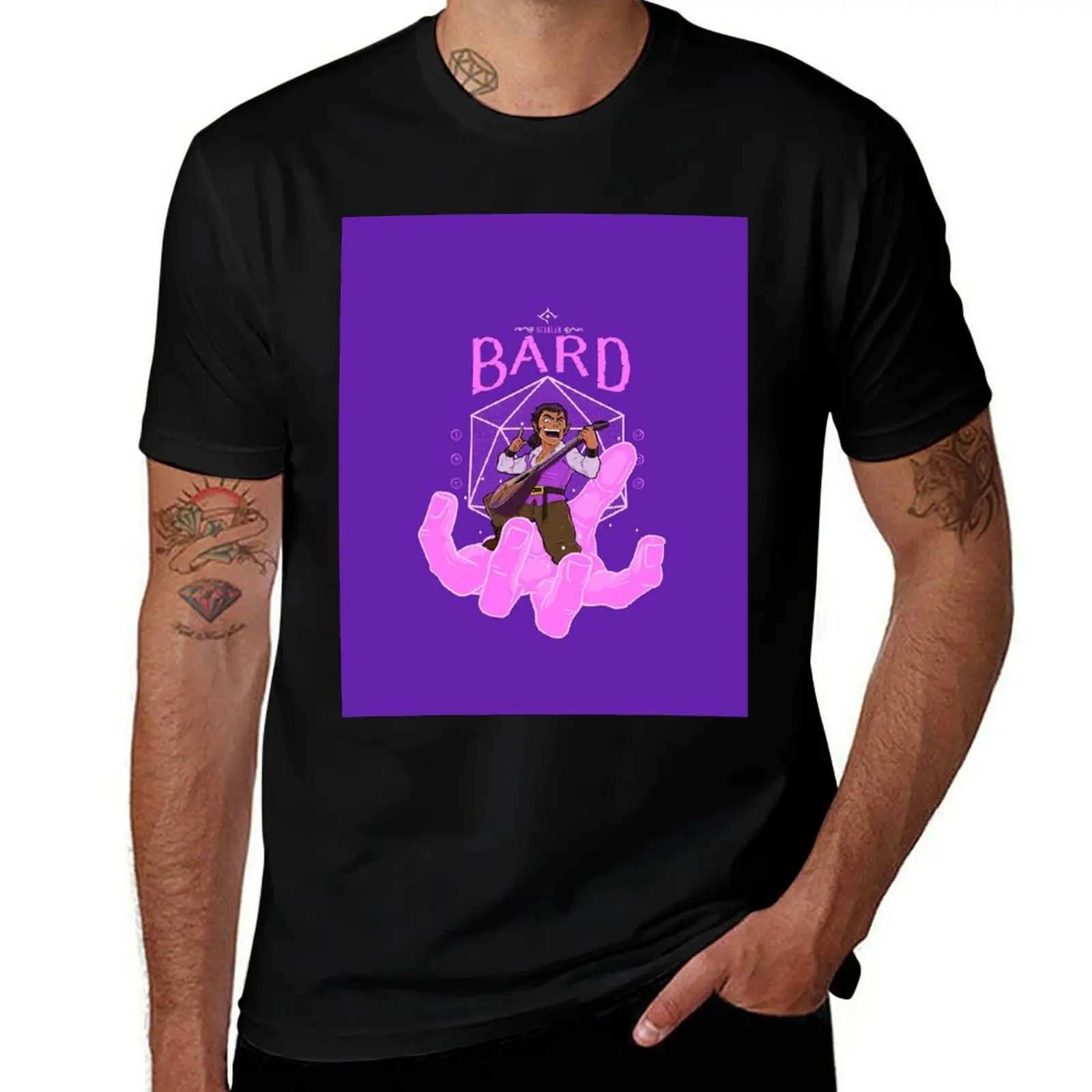 Футболка Scanlan Shorthalt: The Relentless Bard мужская одежда забавные футболки роскошная