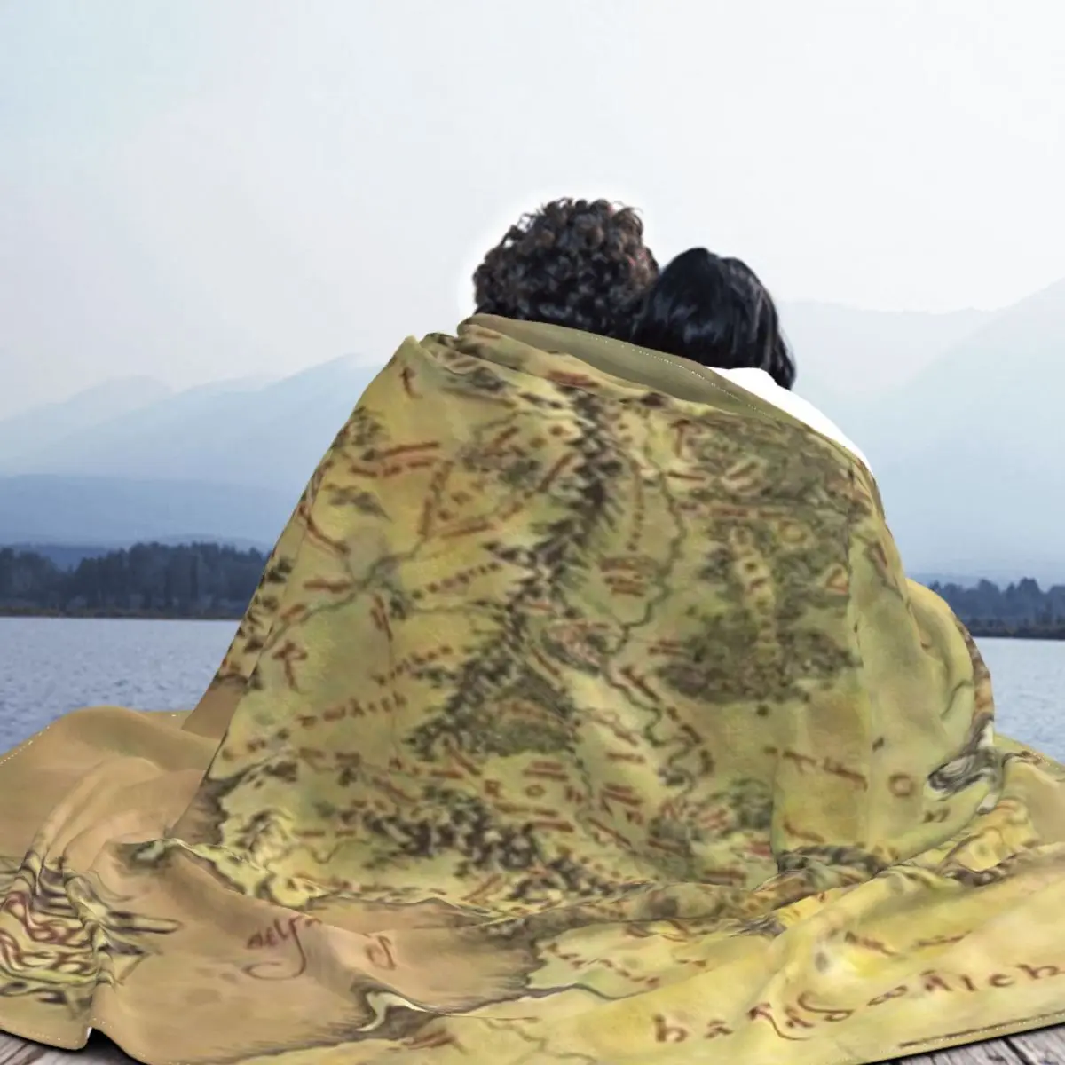 Tolkien карта средней земли 2648 стеганое одеяло индивидуальное