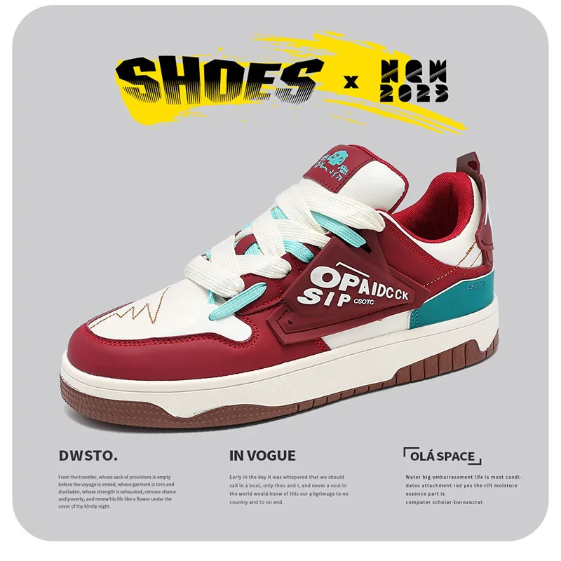 

New niche design women's thick sole sports casual skateboard shoes, versatile and breathable casual shoes for couples
