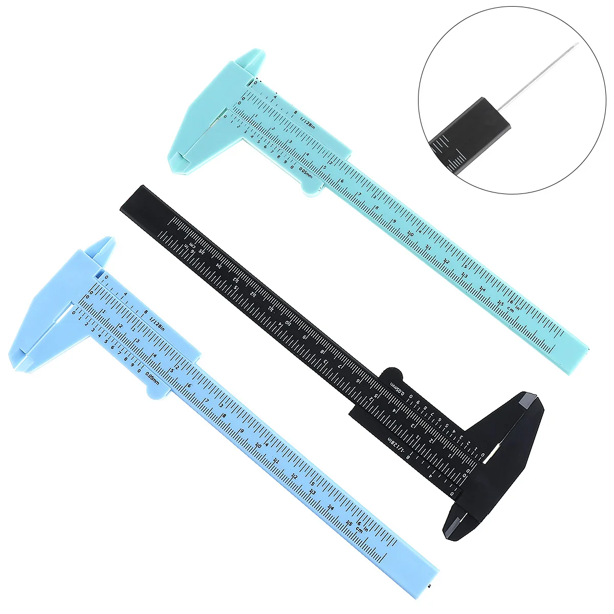 

1pcs 0-80mm 0-150mm Double Rule Scale Plastic Vernier Caliper Measuring Students Mini Tool Ruler Vernier Calipers