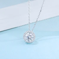 natural diamond pendant gemstone s925 sterling silver 45cm necklace collares mujer naszyjnik collares silver 925 jewelry women