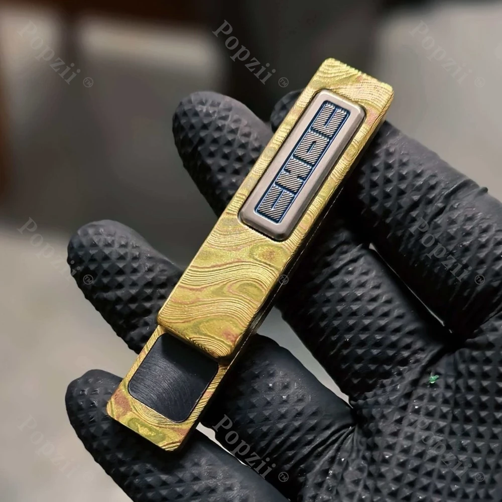 Фото Металлический механический слайдер LAUTIE Choc EDC Mokume Up And Down Shell DIY: антистрессовая игрушка для снятия напряжения №3