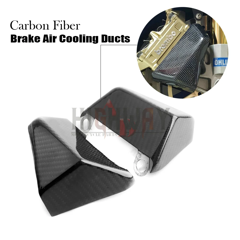 

100mm Carbon Fiber Motorcycle Cooling Air Ducts Brake Caliper Channel For MV Agusta BRUTALE 1000RR 2020 RUSH 1000 2006