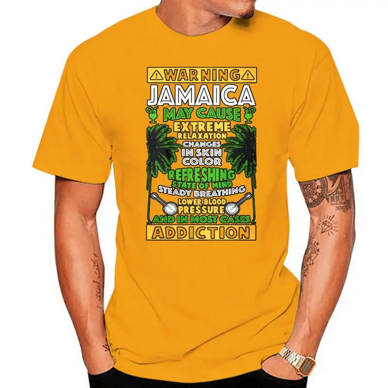 Men T Shirt Warning Jamaica Women T-Shirt