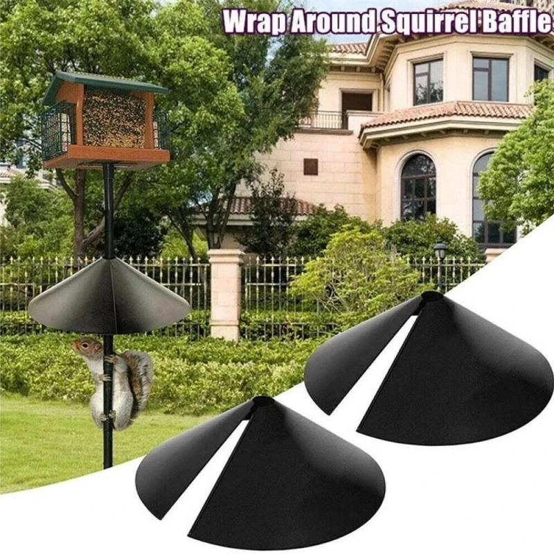 

Wrap Around Squirrel Raccoon Rodent Baffle Garden Decor Outdoor Ornament Tool Hangable Outdoor Bird House Cone Partition Instock