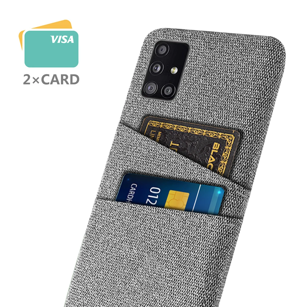 

For Samsung Galaxy A51 5G A71 5G Case Luxury Febric Antiskid Card Slot Holder Cover Galaxy a71 a51 Funda Coque A 51 71