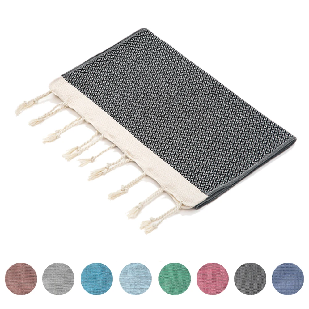 Турецкое полотенце YEUZLICOTTON с кисточками 100% хлопок спортивный зал сауна спа банное