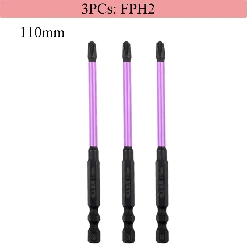 

3 шт. 65/110/150 мм специальная крестовая отвертка, гайковерты из легированной стали FPH1 FPH2 FPH3 для розетки, электроинструмент, электрическая дрель