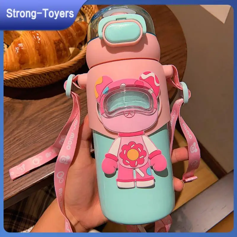 

Милая чашка для воды, Мультяшные герметичные бутылки для воды со звездой, домашний термос с рисунком, чашка, кухонные аксессуары, медведь, гр...