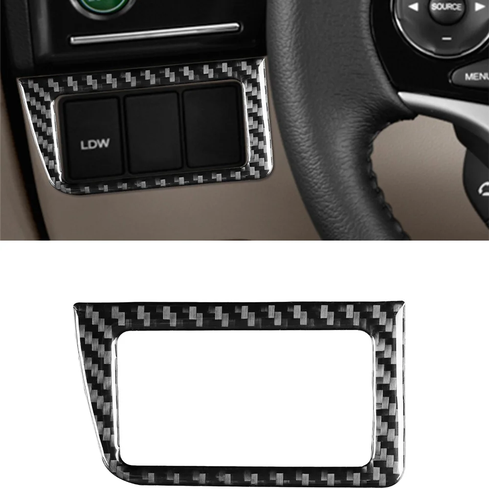 

for Honda Civic 9 Coupe Sedan 2013-2015 Headlight Switch Decoration Cover Trim Sticker Car Interior Accessories Carbon Fiber