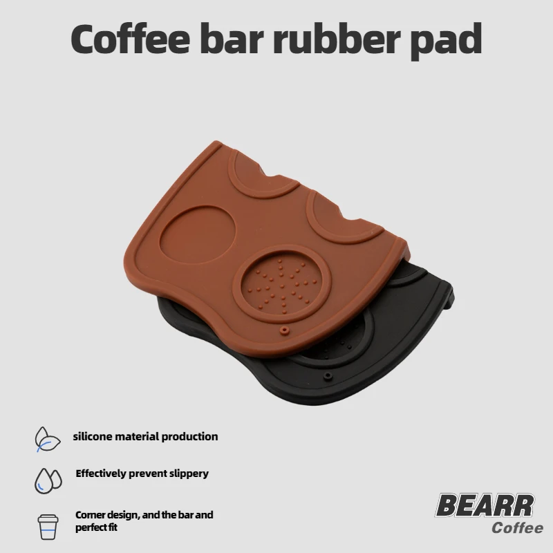 

BEARR Coffee Tampers Mat 58mm Fluted Coffee Tampering Corner Mat Pad Tool Made for Baristas with Non-Slippery Food Safe Silicone