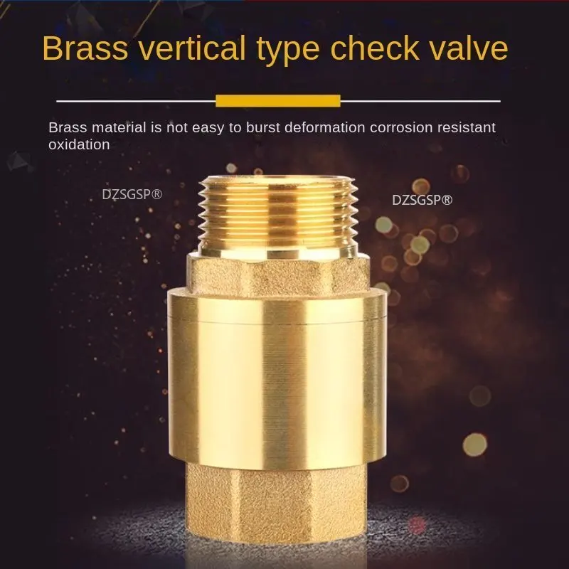 

Brass Thread Check Valve One Way Non-Return Check Valve 200WOG DN15/DN20/DN25 NPT Male for Water Gas Oil Control Devices Valve