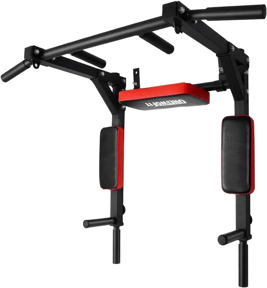 

Mounted Pull Up Bar Chin Up bar Dip Station for Indoor Home Gym Workout, Power Set Training Equipment Fitness Dip Stand Support