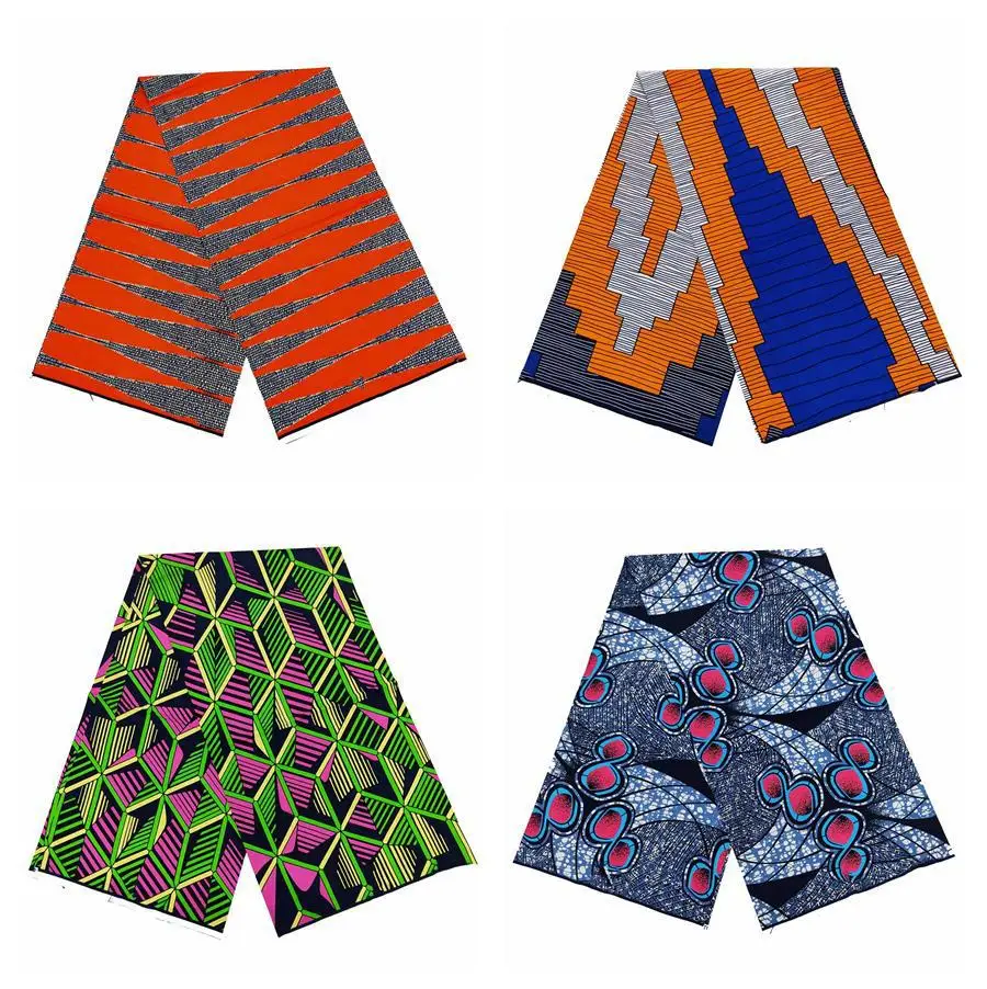 6 ярдов африканская восковая ткань Голландская окрашенная хлопковая мягкая