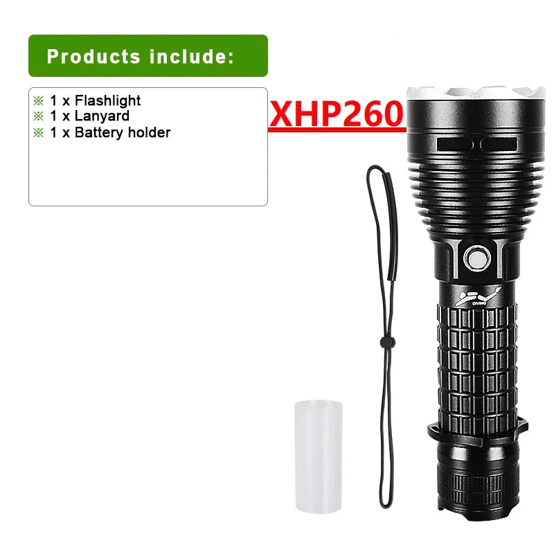 

Профессиональный водонепроницаемый фонарь XHP260 для дайвинга