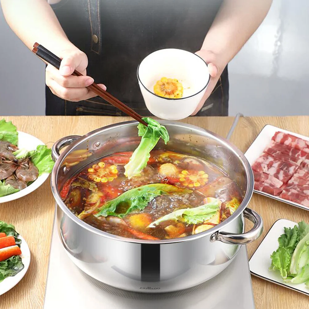 

Pot Steamer Stainless Steel Steam Cooking Soup Cookware Steaming Stock Vegetable Set Layer Steamers Pots Lid Stockpot Tier Pasta